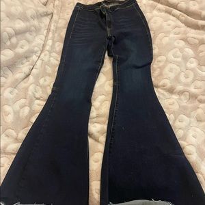 High rise flare cowboy jeans